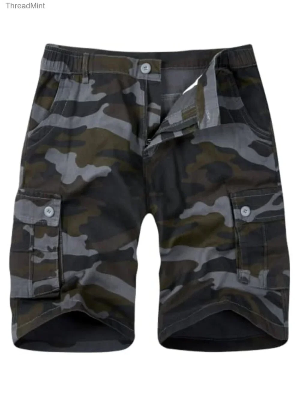 Men's Relaxed Fit Cargo Shorts Cotton Camo Lightweight